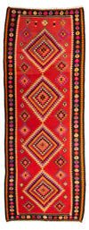 Kilim ancien Tapis 155x400cm - Tapis de couloir / Multicolore / 155 x 400 cm Tapis de couloir