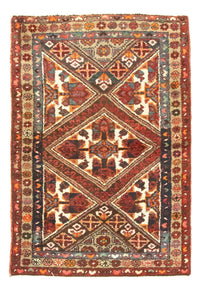 Tapis persan - Nomadic - 144 x 98 cm - rouge