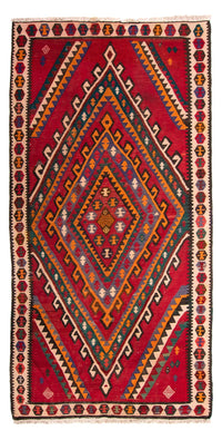 Tapis de couloir Tapis Kelim - Vieux - 323 x 167 cm - multicolore