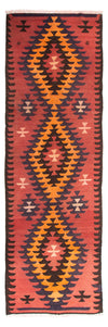Kilim ancien Tapis 130x390cm - Tapis de couloir / Multicolore / 130 x 390 cm Tapis de couloir
