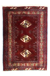 Tapis Turkaman - 86 x 62 cm - rouge