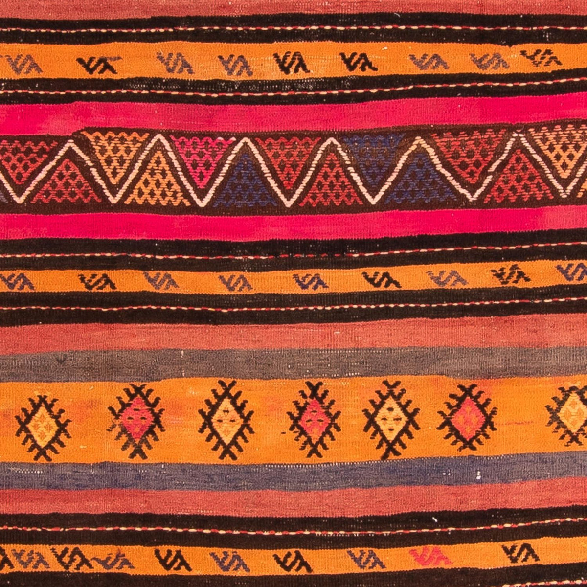 Kelim Teppich - Old 215 x 150 cm - mehrfarbig