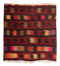 Tapis Kelim - Vieux - 90 x 85 cm - multicolore