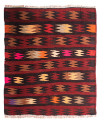 Tapis Kelim - Vieux - 110 x 90 cm - multicolore