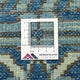 Designer Teppich 92 x 59 cm - blau