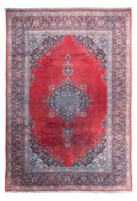 Tapis persan - Keshan - 325 x 225 cm - rouge foncé