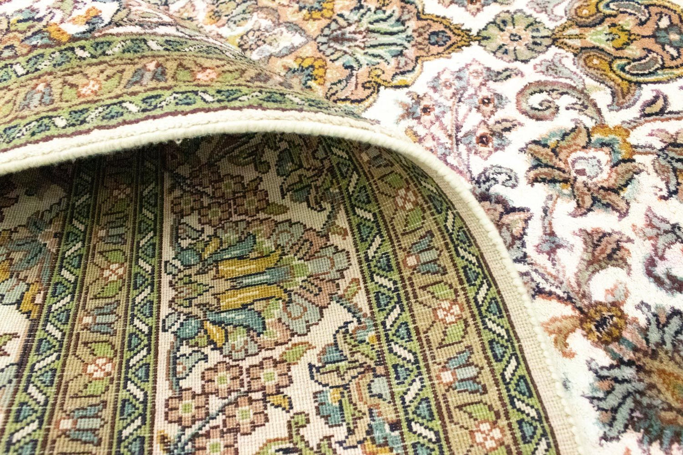 Tapis en soie du Cachemire Tapis 217x153cm - Tapis oriental