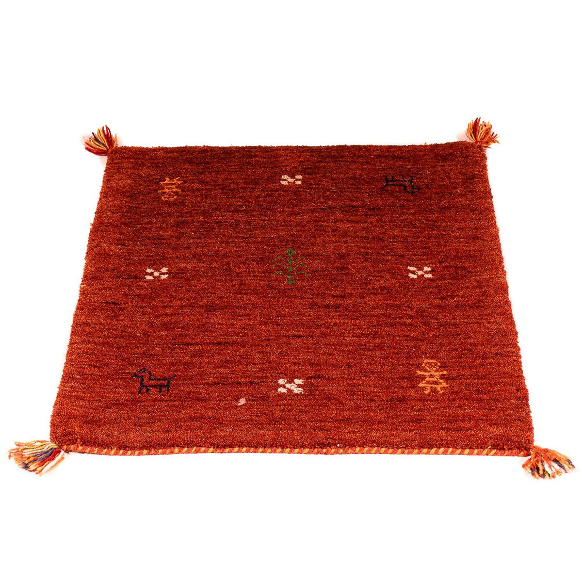 Gabbeh Teppich - Indus 90 x 60 cm - dunkelrot