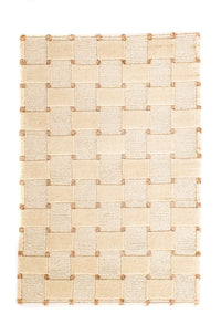 Tapis Népalais - 90 x 60 cm - beige