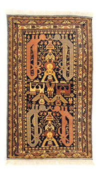 Tapis afghan - 153 x 87 cm - bleu