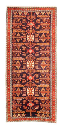 Tapis de couloir Tapis persan - Nomadic - 280 x 130 cm - bleu foncé