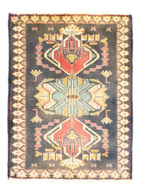 Tapis Turkaman - 87 x 67 cm - bleu foncé