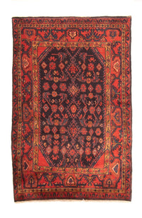 Tapis persan - Nomadic - 184 x 117 cm - bleu foncé