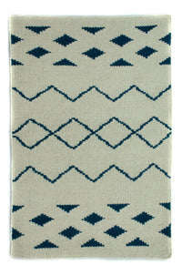 Tapis Kelim - Tendance - 95 x 62 cm - bleu