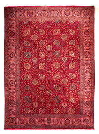 Tapis persan - Tabriz - 380 x 300 cm - rouge foncé