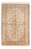 Seta del Kashmir Tappeto 96x150cm - Tappeto orientale - crema - Rettangolo / Crema / 96 x 150 cm Rettangolo