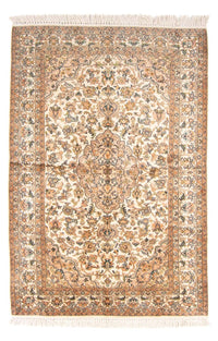 Tapis en soie - Soie du Cachemire - 150 x 96 cm - crème