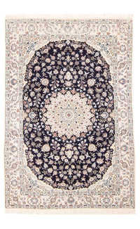 Tapis persan - Nain - Premium - 150 x 97 cm - bleu foncé