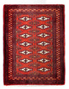 Turkaman Teppich 67x88cm - Orientteppich - Rechteckig / Dunkelrot / 67 x 88 cm Rechteckig