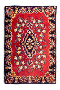 Tapis persan - Keshan - 88 x 62 cm - rouge foncé