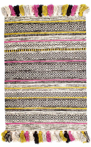 Kelim Teppich - Trendy 90 x 60 cm - mehrfarbig