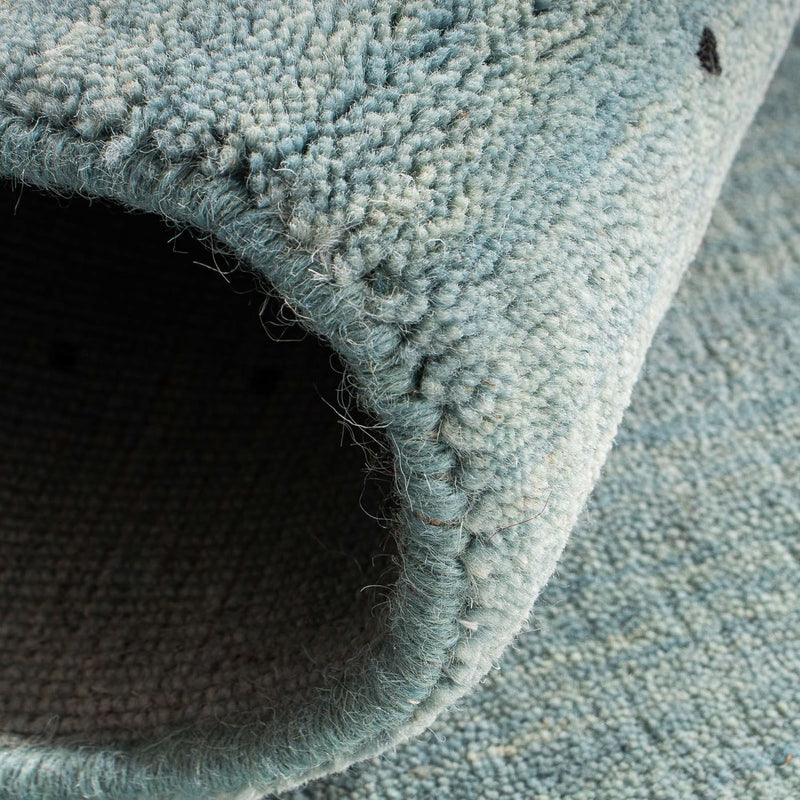 Gabbeh Teppich - Loribaft Indus 140 x 70 cm - hellblau