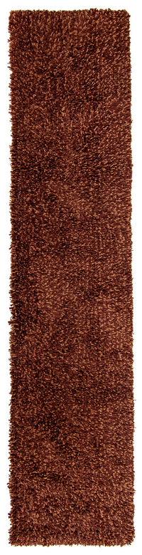 Tapis de couloir Tapis à poils longs - 300 x 65 cm - marron