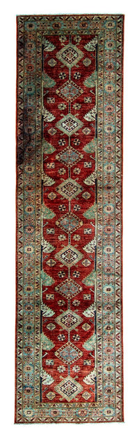 Tapis de couloir Tapis Ziegler - Kazak - 315 x 82 cm - rouge foncé
