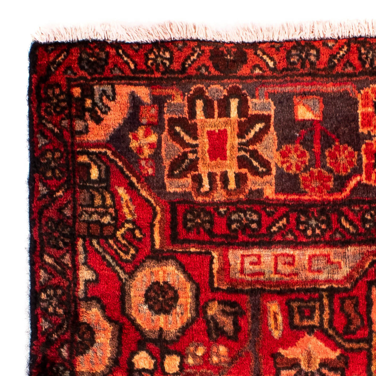 Nahavand Teppich 82x92cm - Perserteppich - dunkelrot