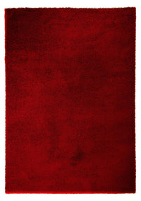 Tapis à poils longs - 290 x 200 cm - rouge foncé