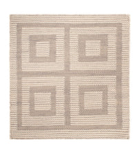 Tapis Kelim - Tendance carré  - 60 x 60 cm - beige