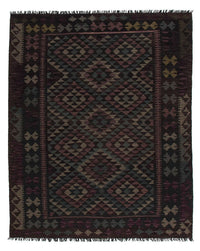 Tapis Kelim - Splash - 201 x 163 cm - multicolore