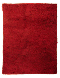 Tappeto a pelo alto - 217 x 154 cm - rosso scuro