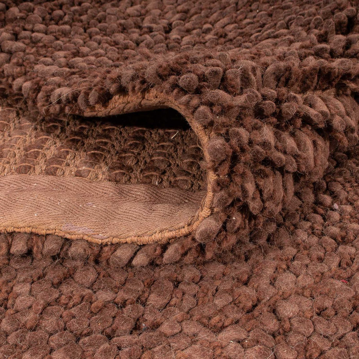 Hochflor Teppich 230 x 150 cm - braun