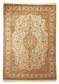 Tapis en soie - Soie du Cachemire - 302 x 215 cm - beige