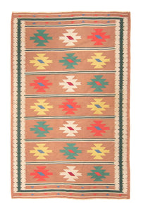 Tapis Kelim - Tendance - 215 x 135 cm - marron clair