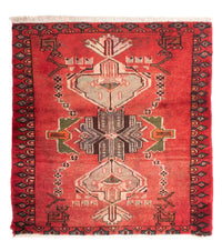 Tapis persan - Nomadic carré  - 98 x 95 cm - rouge foncé