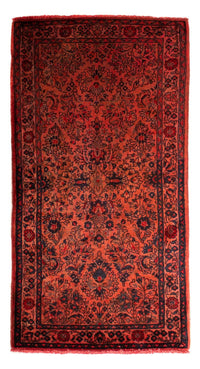 Tapis persan - Classique - 132 x 68 cm - rouge foncé