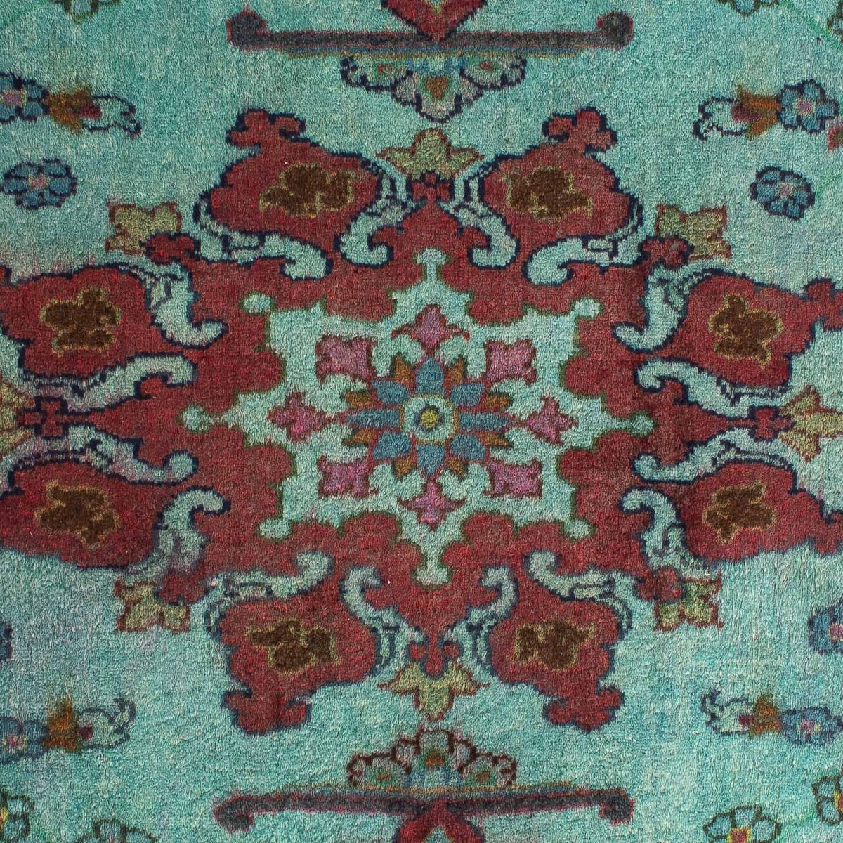 Orientteppich 105 x 104 cm - hellblau