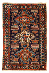 Tapis persan - Nomadic - 170 x 112 cm - bleu foncé