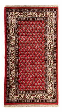 Tapis oriental - Mir - Indus - 160 x 90 cm - rouge foncé