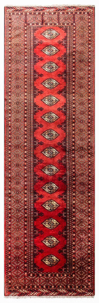 Tapis de couloir Tapis Turkaman - 369 x 106 cm - rouge