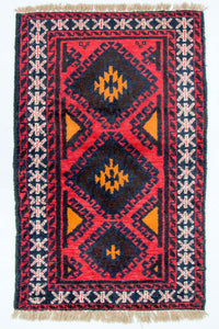 Tapis Belutsch - 136 x 76 cm - rouge
