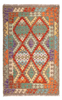 Tapis Kelim - Splash - 156 x 100 cm - multicolore