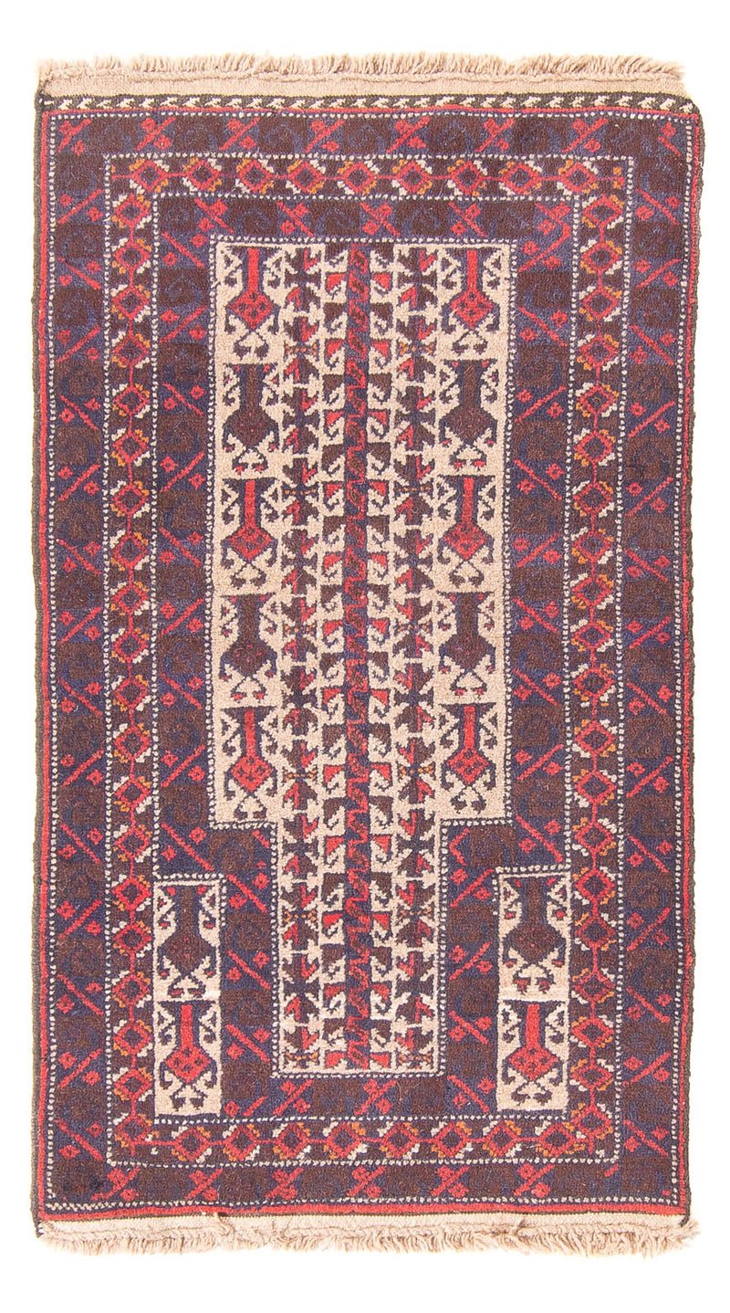 Belutsch Teppich - Gebetsteppich - 113 x 62 cm - beige