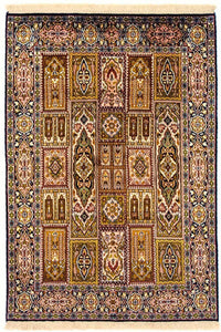 Tappeto di seta - Seta del Kashmir - 157 x 93 cm - multicolore