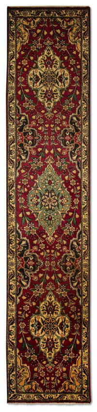 Tapis de couloir Tapis persan - Tabriz - 385 x 73 cm - rouge