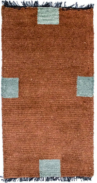 Tapis Népalais - 140 x 70 cm - marron