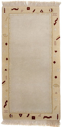 Tapis Népalais - 140 x 70 cm - beige