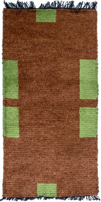 Tapis Népalais - 140 x 70 cm - marron